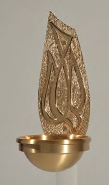 Bronze Holy Water Font: 2043 Style - 3" Bowl