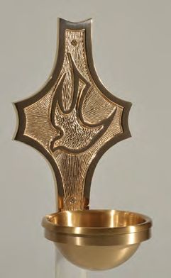 Bronze Holy Water Font: 2047 Style
