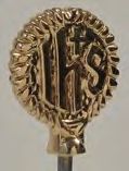 "IHS" Ornate Bronze Tabernacle Key Handle With Custom Key Number
