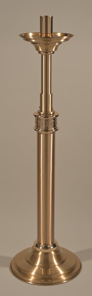Cierge Pascal en bronze : Style 2034 - Hauteur réglable - Douille 1-15/16"