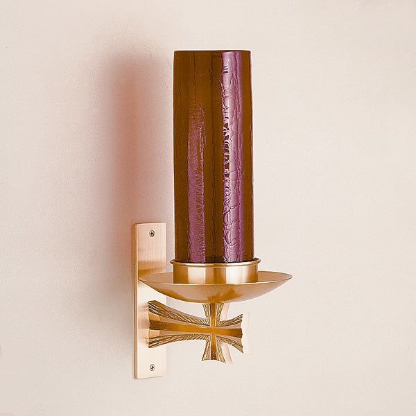 Lampe de sanctuaire murale en bronze : Style 2155
