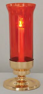 Convertisseur électrique de lampe de sanctuaire en finition bronze sans base - globe 8 jours