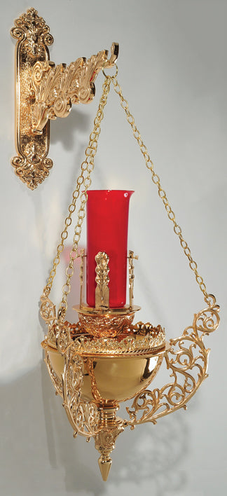 Lampe de Sanctuaire en Bronze avec Bras Support Mural (A) : Style 2180
