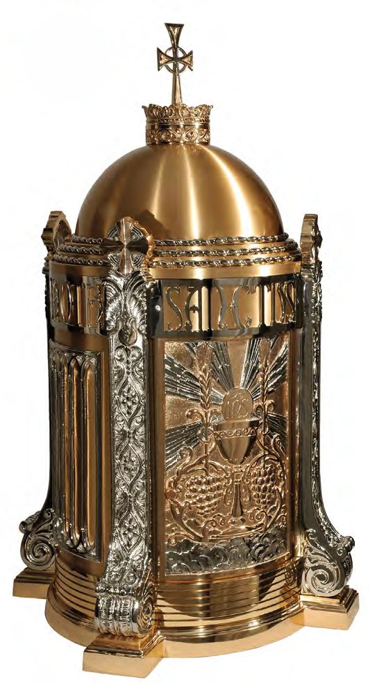"Eucharist" Bronze Tabernacle: Style 2235 - 39" Ht