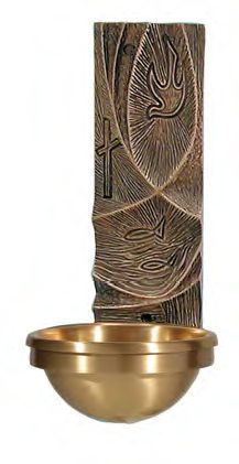 Bronze Holy Water Font: 2625 Style
