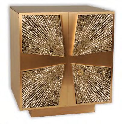 Satin Bronze Tabernacle with Vault Lock: 2634 Style