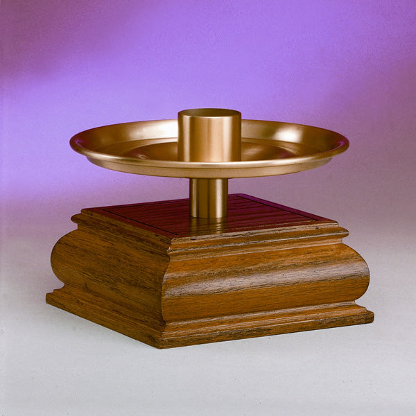 Wood/Bronze Altar Candlestick: 2828 Style - 1 1/2" Socket