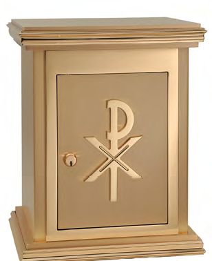 "Chi Rho" Symbol Bronze Tabernacle: 4232 Style - 15" Ht