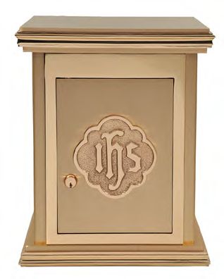 "IHS" Symbol Bronze Tabernacle: 4240 Style - 15" Ht