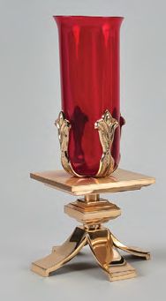 7/8 jour Sanctuaires à fond rond Globe rouge uniquement - 10" Ht