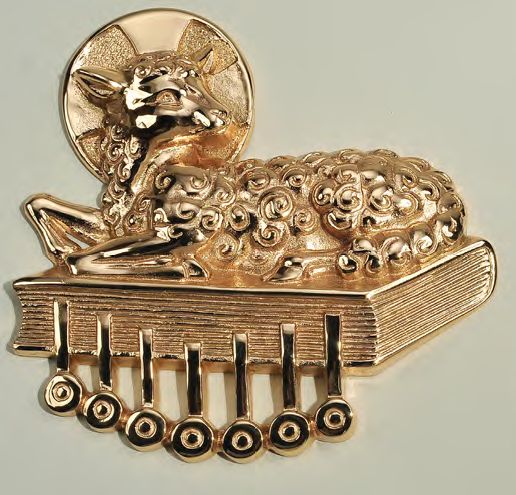 Bronze "Lamb of God" Symbol/Emblem: Style 5132 - 10.5" Ht