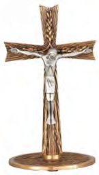 Statuary Bronze Altar Crucifix: 5757 Style - 10.5" Ht