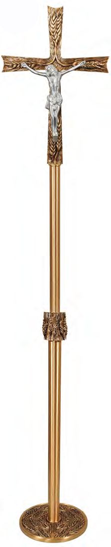 Bronze Processional Crucifix: 5757 Style - 87" Ht