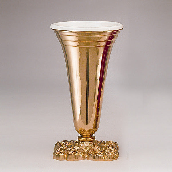 Vase d'autel en bronze poli miroir Rich Gilt : Style 6193 - Deux tailles