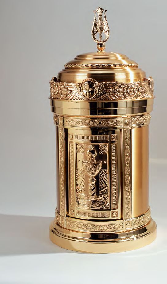 Bas Relief Bronze Tabernacle: 6113 Style - 38.5" Ht