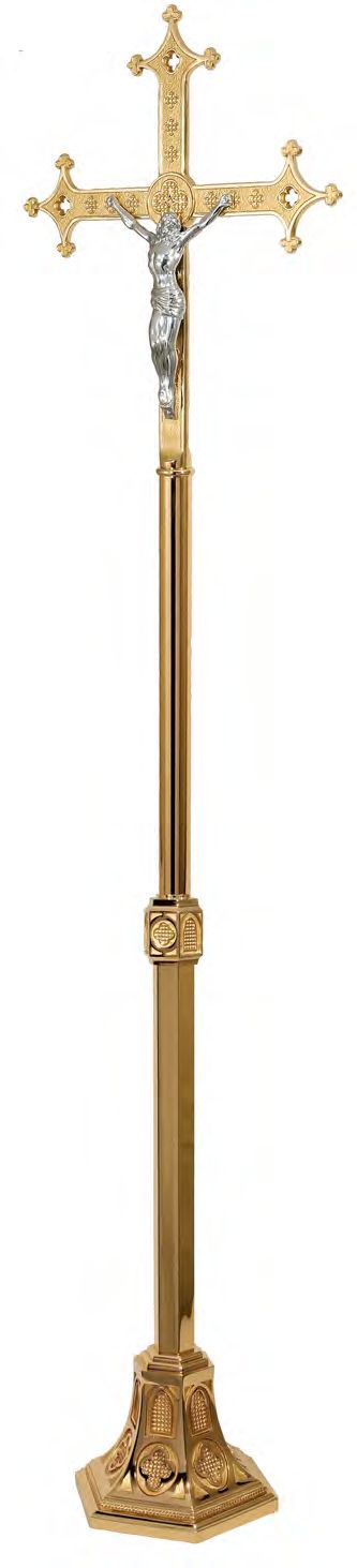 Grand crucifix de procession polonais : style 6225