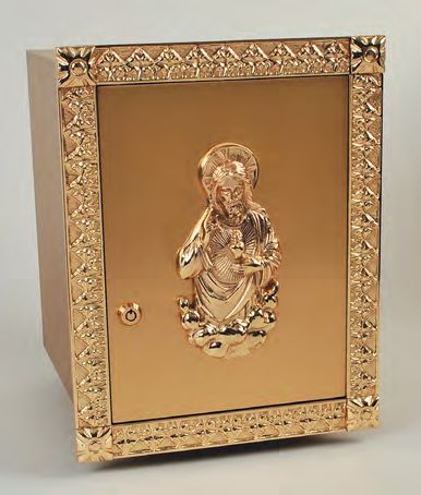 Combination Finish Bronze Tabernacle Wall Safe: 7134 Style - 14.5" Ht
