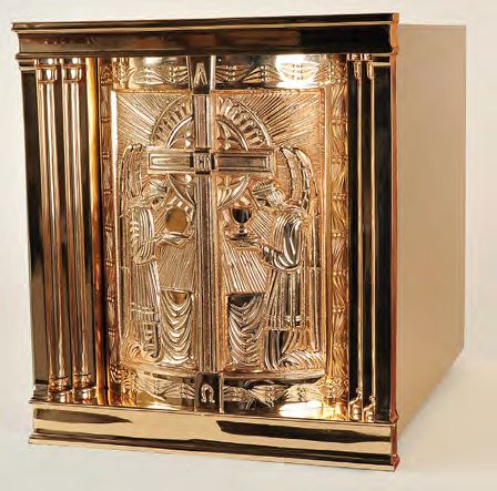 High Polish Finish Bronze Tabernacle Wall Safe: 7140 Style - 18.5" Ht