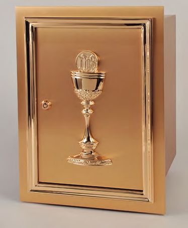 Combination Finish Bronze Tabernacle Wall Safe: 7162 Style - 16.5" Ht