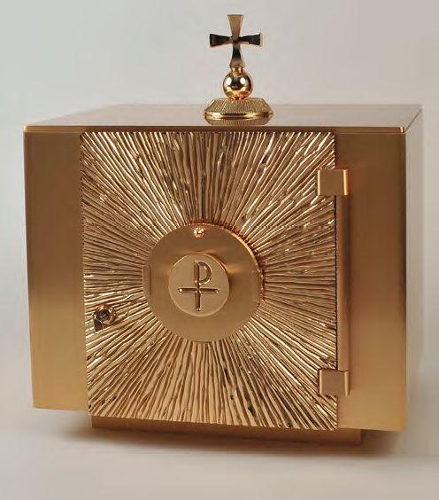 Bronze "Chi Rho" Exposition Tabernacle: 7163 Style - 18" Ht