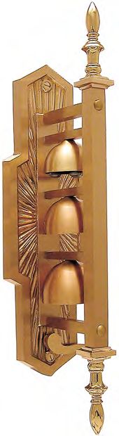 Bronze Sanctuary Pull Bells w/Mechanism Concealed: 7520 Style