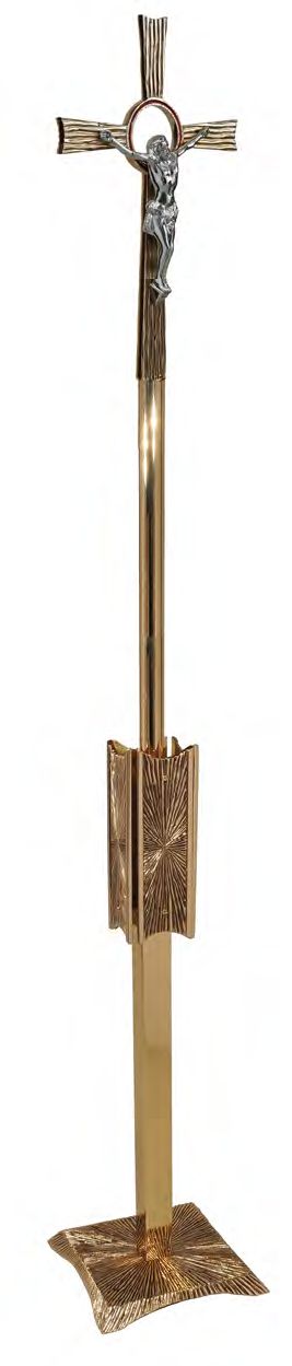 Processional Bronze Floor Cross/Crucifix: 7518 Style