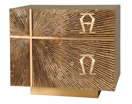 "Alpha/Omega" Bronze Tabernacle: Style 7742 - 15.5" Ht