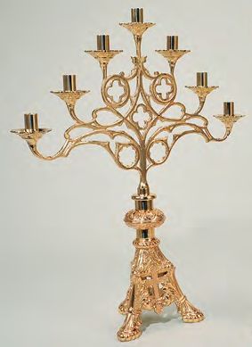 Chandelier d'autel en bronze 3, 5, 7 lumières : style 8130