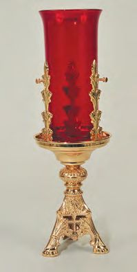 Bronze Altar Sanctuary Lamp: 8130 Style - 15" Ht