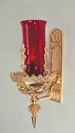 High Polish Finish Bronze Wall Bracket Sanctuary Lamp (A): 8130 Style