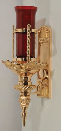 High Polish Finish Bronze Wall Bracket Sanctuary Lamp (B): 8130 Style