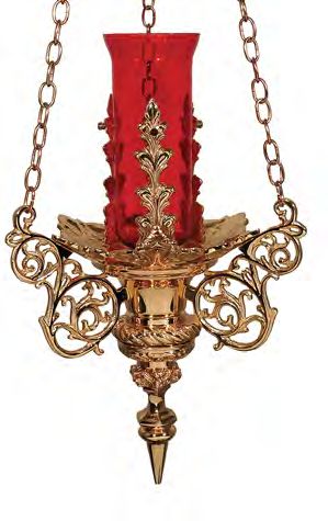 High Polish Finish Bronze Hanging Sanctuary Lamp: 8130 Style