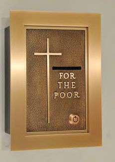 Bronze Offering Deposit Box: 8118 Style - 9.5" Ht