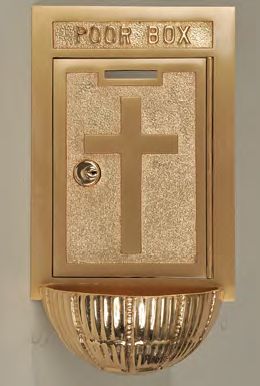 Bronze Offering Deposit Box: 8135 Style - 12" Ht