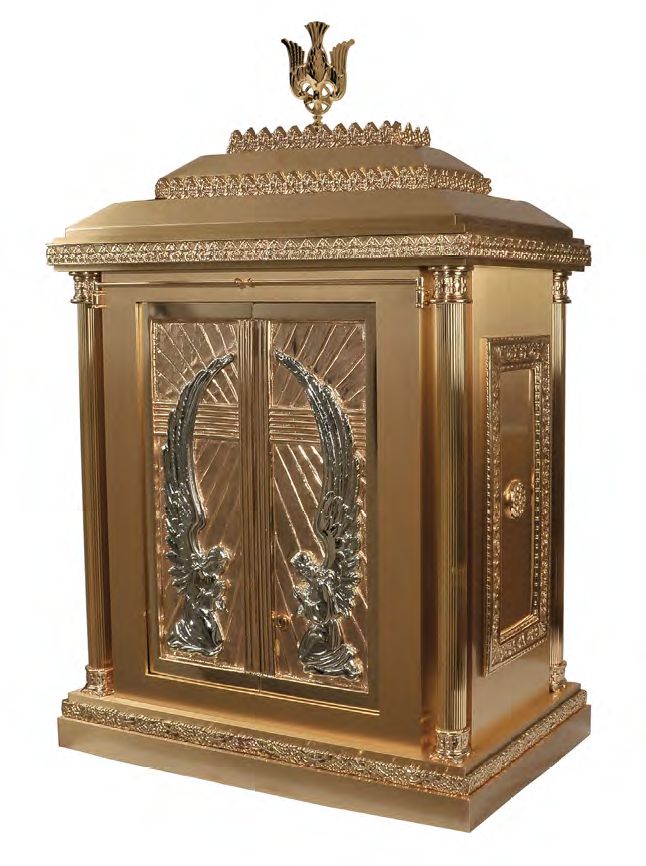 Bronze "Angels" Tabernacle With Dome - 52" Ht