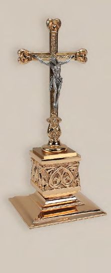 Combination Finish Bronze Altar Crucifix: 9035 Style - 16-1/2" Ht