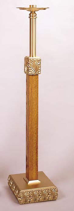 Fixed Bronze Floor Candlestick: 9725 Style - 44" Ht - 1 1/2" Socket