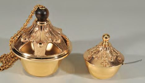 High Polish Bronze Censer & Boat: 9949 Style