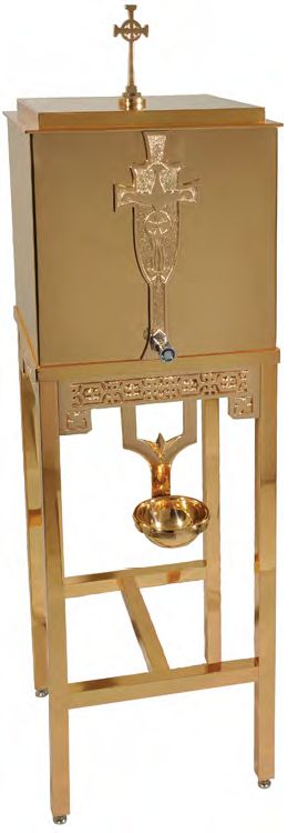 Bronze Holy Water Tank: 9942 Style - 58" Ht