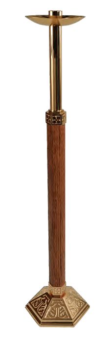 Processional Floor Bronze Candlestick: 9942 Style - 1 1/2" Socket