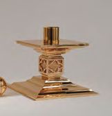 High Polish Bronze Altar Candlestick: 9988 Style - 1 1/2" Socket