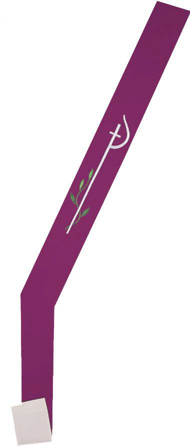 Reversible "Chi Rho" Motif Clergy Overlay/Deacon Stole (Polyester)