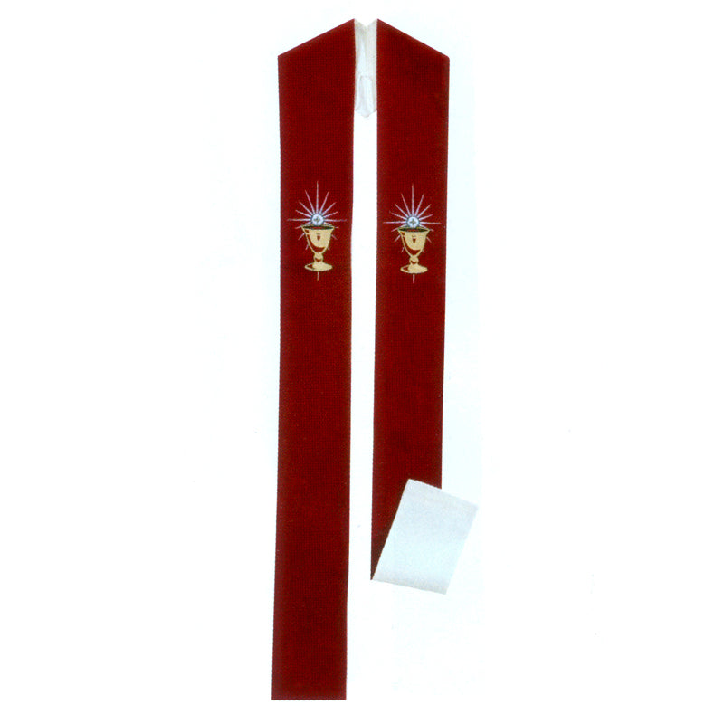 Reversible "Chalice Motif" Clergy Overlay/Deacon Stole (Polyester)