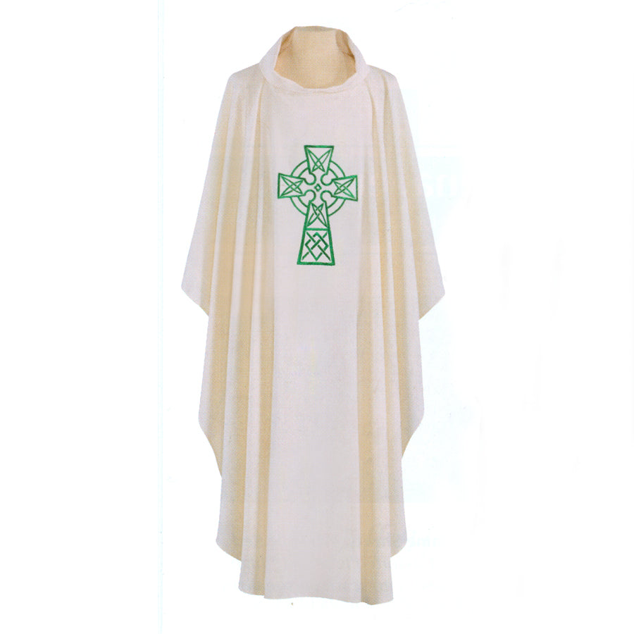 "Celtic Cross" Chasuble - Washable - Ample Cut - 100% Poly