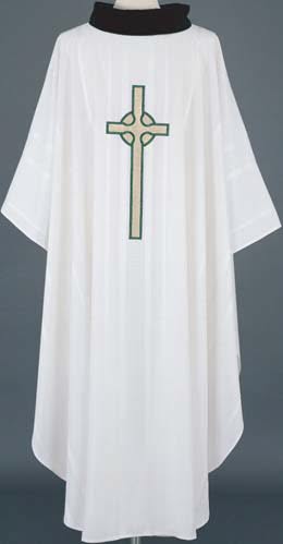 "Celtic Cross" Chasuble - With or Without Collar - Washable - Ample Cut - 100% Poly