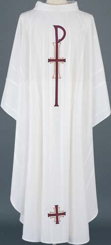 "Chi Rho" Chasuble - Washable - Ample Cut - 100% Poly