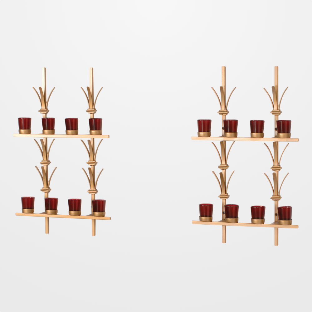 Votive Candle Light Stand - 8 Light Sconce