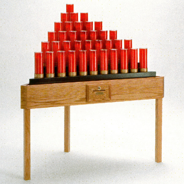 Votive Candle Light Stand - Oak Wood - 36 Lite