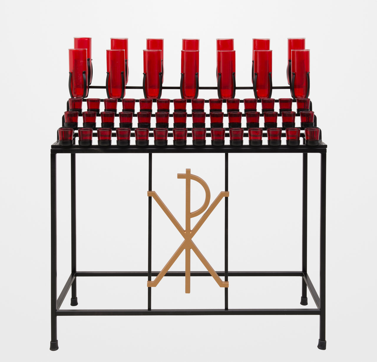 Votive Candle Light Stand w/Chi Rho Design - 56 Lite