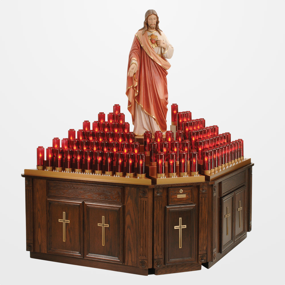 Electric/Electronic Candle Votive Light Stand for Statue - Cabinet - 84 Lite